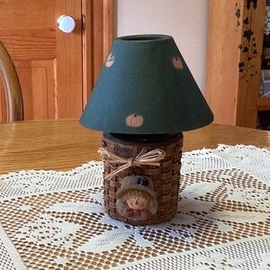 Happy Harvest tea candle holder top with pumpkins